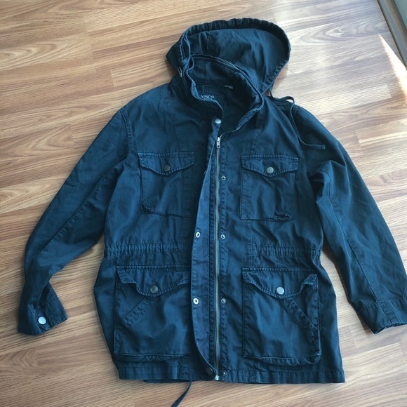 Vince Navy Coastal Zip Up Utility Jacket Size M - Picture 7 of 16